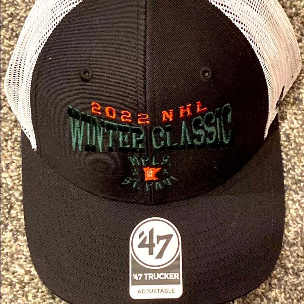 Men's '47 Trucker Adjustable Black Minnesota Wild Winter Classic Hat
